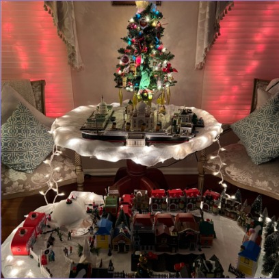 The 2022 Christmas village display